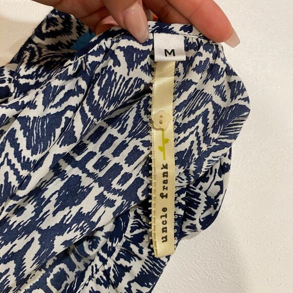 Uncle Frank Ivy Jane Boho Tunic Dress Navy Multicolor Print Women’s Medium - Picture 3 of 4